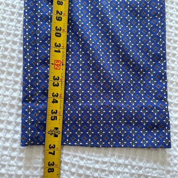 Talbots Womens Blue Floral Trouser Pants Pull On Elastic Waist Straight Leg - Picture 4 of 8